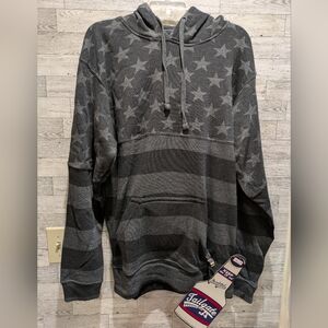 J America Salt Life Charcoal Star Pattern Hoodie Size M